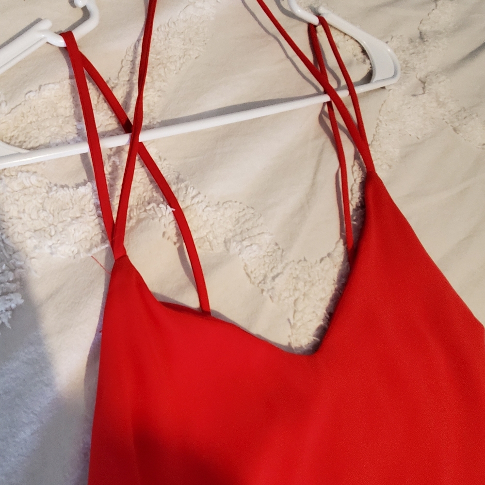 Red cocktail dress